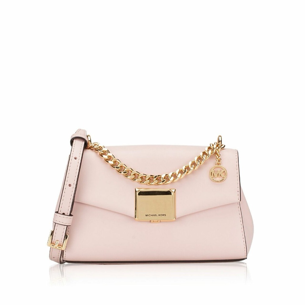 Michael Kors Lita Medium Leather Crossbody Bag Blush Color